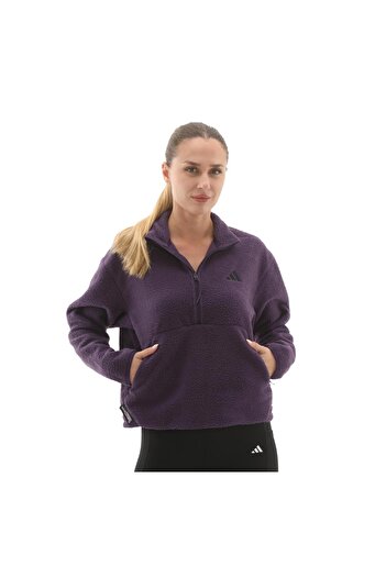 adidas Jv7137-K W Ct Fleece Hz Women's Sweatshirt Purple