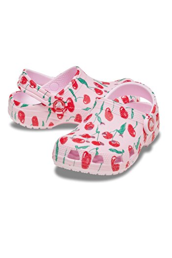 Crocs 211170-6ZW Classic Fresh Fruits Clog T &amp;Ccedil;ocuk Terlik Pembe
