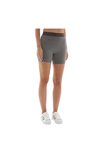 adidas JW3592-K Rıb Shorts Wash Kadın Tayt Gri