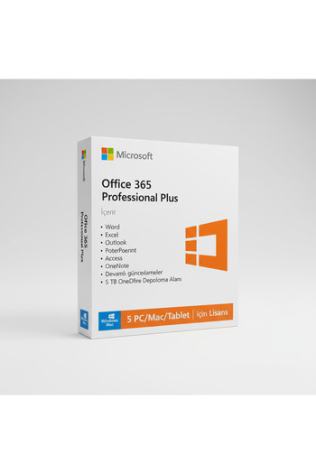 MICROSOFT Office 365 Pro Plus 2025 Lisans Üyeliği - Word, Excel, - Süresiz - Mac Android, ios, Windows Uyumlu