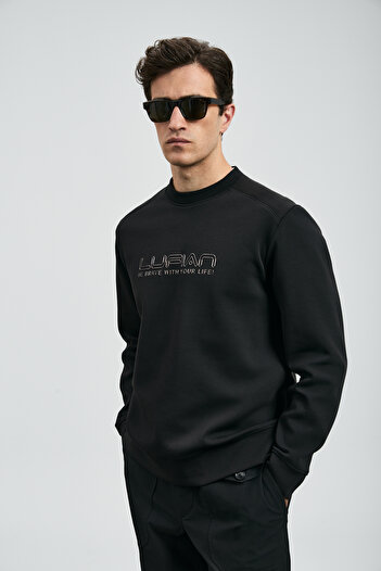 Lufian Luther Erkek Sweatshirt Siyah