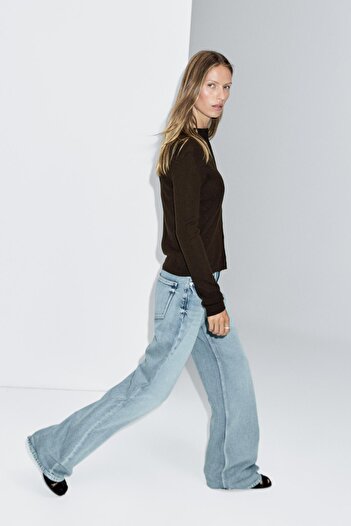 Massimo Dutti Fitilli yün karışımlı hırka
