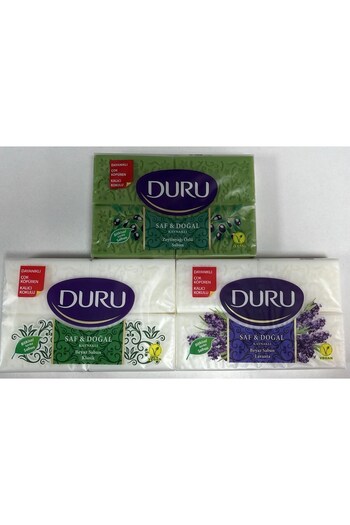 Duru Classic, Lavender 3X600 Gr Soap with Pure and Natural Olive Oil Extract