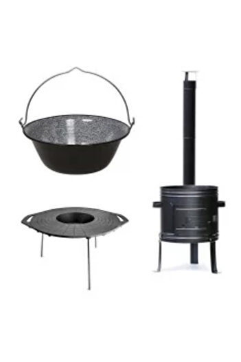 Perfect Home Ceaun emailat, caldare cu manere, 70 L,