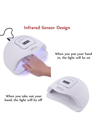 B26 Sky Touch SUN X5 Plus 54W UV LED Nail Drying Lamp (White)