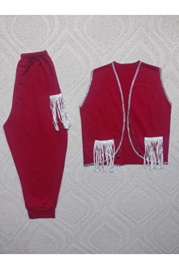 LABELLA COLLECTİON Girl's Red Shalwar Suit Performance Clothing