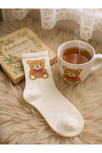 Zekids Cotton Teddy Bear Socks (Size 36-40)