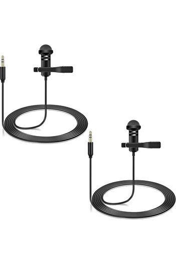 Other 2-Pack Lavalier Microphones for Rode Wireless GO II & DJI Wireless — Wearable Omni Lavalier for Vl