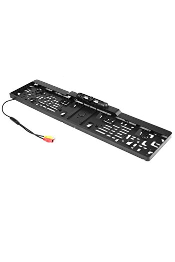 OEM License plate holder with rearview camera, Plastic, 12V, 648x488px, Black