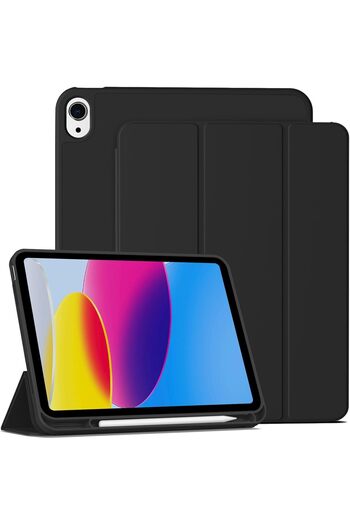 Generic Case for iPad 10th Generation 10.9 inch (2022) with Pencil Holder - Black