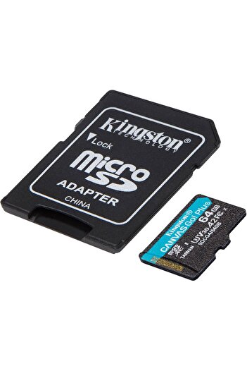Kingston Canvas Go! Plus microSD 64GB - up to 200MB/s, Class 10, UHS-I, U3, V30, A2