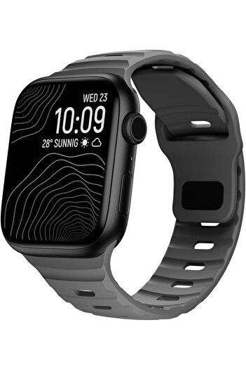 Generic سوار رياضي من السيليكون - متوافق مع ساعة Apple Watch مقاس 38/40/41/42/44/45/49 مم (السلسلة 2-10، SE،