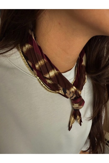 Junsui Accessories Brown Scarf