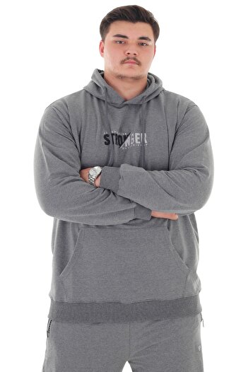 marufshop Men's Plus Size Hooded Sweatsuit Set with 2 Strands of Yarn Suitable for up to 154 Kilograms