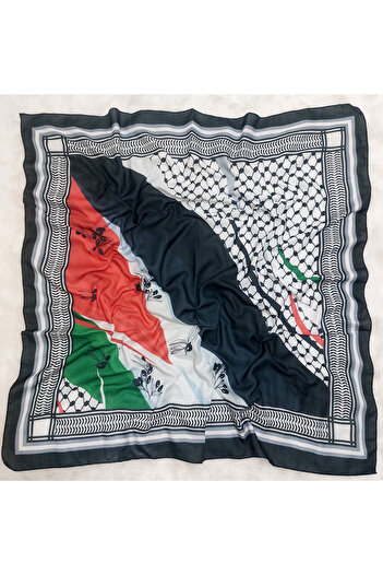 istanbul prensesleri Puşi Palestine OLIVE BRANCH Keffiyeh Model Square Puşi 100 x 100 cm