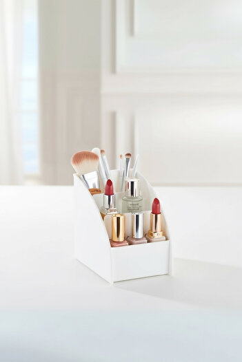 Hesaplı Kasa Lipstick Organizer, Lipstick and Nail Polish Organizer Stand “White”