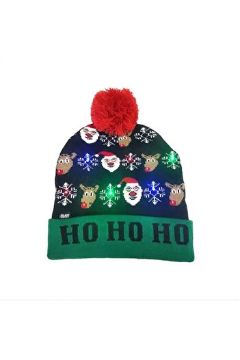 Miro Black LED Christmas hat