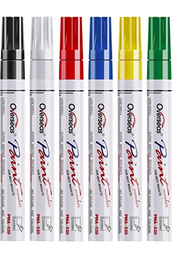 Other Paint Marker Pens - 6 Colors, Permanent Oil-Based, Medium Tip (Overseas)