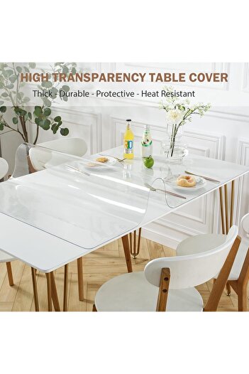 Other LovePads Transparent Vinyl Desk Pad / Table Cover, 1.5mm, 16 x 28 Inch