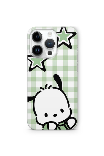 FLAMENKO For iPhone 16 Pro Cute Dog Pattern Transparent Phone Case