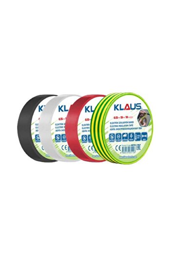Klaus Black Electrical Insulation Tape, 10 Pieces, 0.15Mm, 19M(10YARD), KE11B (200)