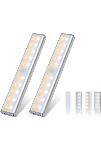 RADIOTRONICS eWINNER Motion Sensor LED Light Rechargeable Wireless Light Bar (2pcs)