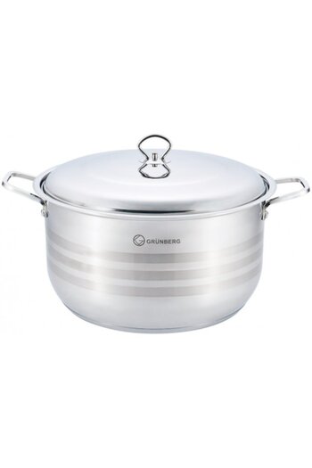 GRÜNBERG Stainless Steel Pot with Lid, 36 cm, 20 L, Grunberg, GR8136