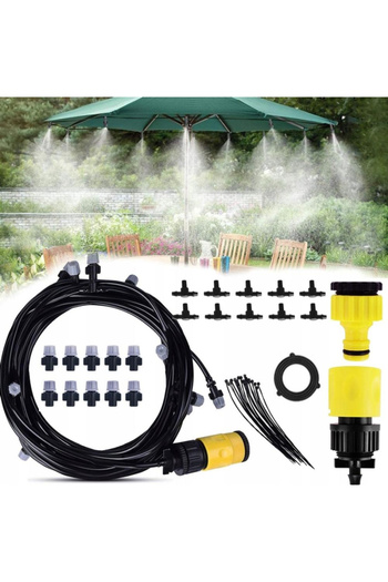 HOZRO Kit de Racire HOZRO, pentru Terasa – Sistem Pulverizare Apa, Usor de Montat, Ideal pentru Gradina,