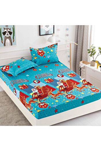 CHIRASO CHIRASO Bed Cover Set, Christmas Theme, FINE, ELASTIC 180x200cm and 2 Pillowcases, Santa Claus