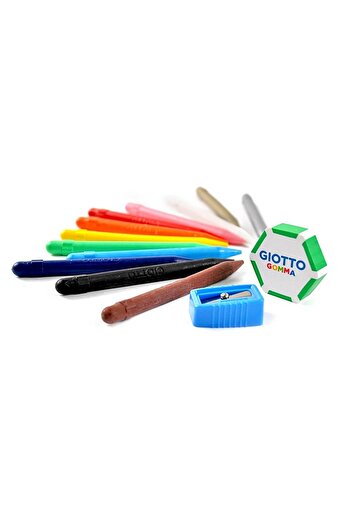 Giotto 3 in 1 waxed colored pencils