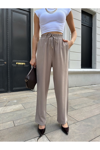 MİA NOURA Women's Knitted Fabric Tiril Tiril Soft Fabric Pants