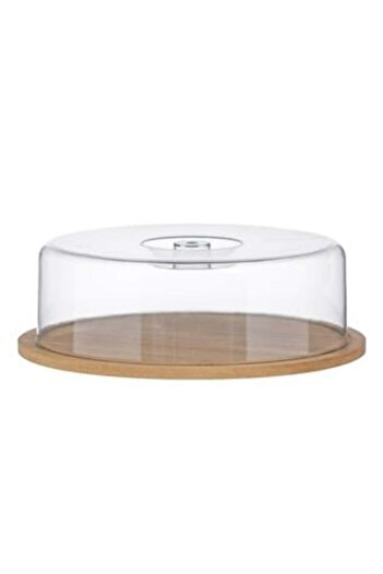 Aneliz Bamboo Cake Stand with Plastic Lid Ø28 x 9 cm