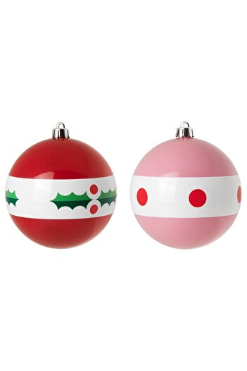 IKEA VINTERFINT Tree ornament, bauble mixed patterns/mixed colours, 10 cm