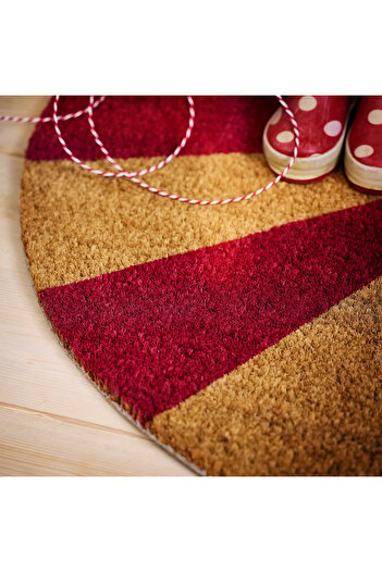 IKEA VINTERFINT Door mat, striped coir/red, 50 x 90 cm