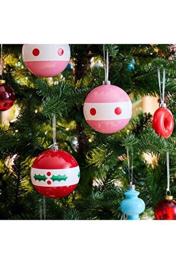IKEA VINTERFINT Tree ornament, bauble mixed patterns/mixed colours, 10 cm