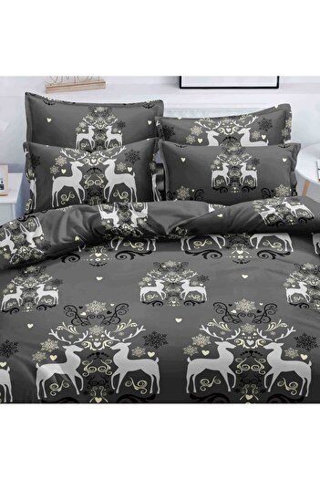 CHIRASO CHIRASO Bedding Set, Christmas Theme, FINET, ELASTIC Sheet 180x200cm, Duvet Cover, 4 Pillowcases