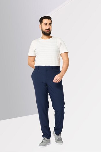 Lacoste Men Slim Fit Brand Logo Chino Pants, Navy