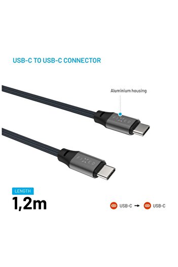 Other FIXED Magnetic Braided Cable USB-C 12m 240W Gray