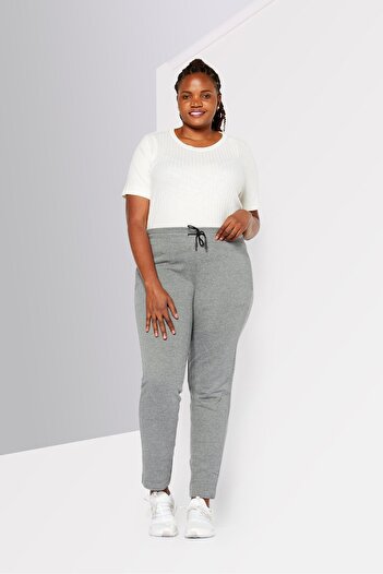 Cavalli Class Women Sportswear Fit Drawstring Brand Logo Pull On Sweatpants, Grey
