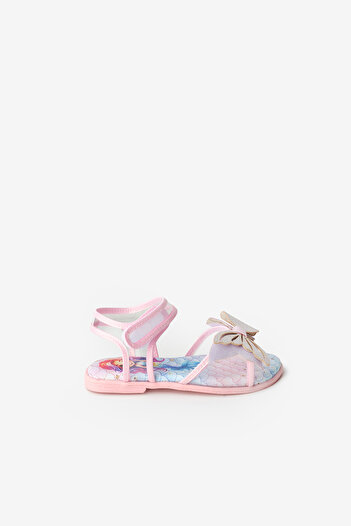 Le Mabelle Pink Mermaid Bow Transparent Girls' Sandals