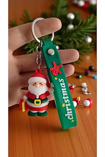FAMEMUS ACCESSORY Special New Year's Gift Silicone Keychain Santa Claus
