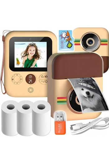 zola Digital and video camera, thermal printing, 32GB card, 3 paper rolls, USB-C, stickers