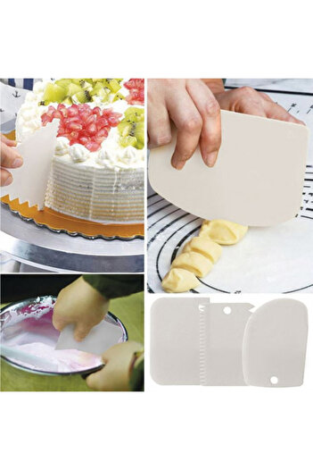 OEM Set of 3 plastic accessories for cutting and shaping dough, 9 x 14 cm