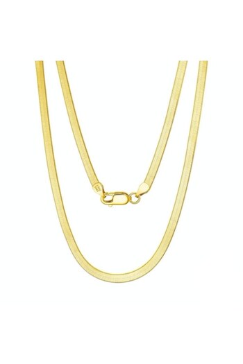 UNA VIDA Snake Chain For Men, Gold-Plated Silver, Length 60 cm