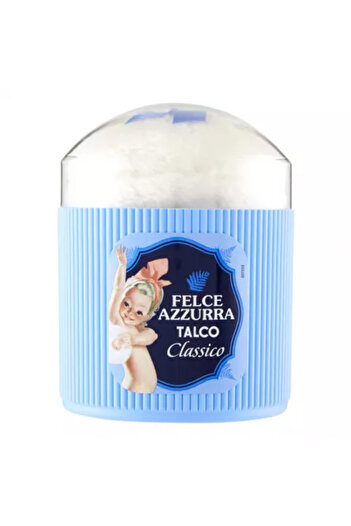 Felce Azzurra Talc Powder Bottle and Puff 250g