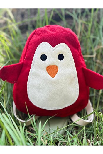 Des Biens Penguen Polar Fabric Zippered Washable Stylish Children's Bag