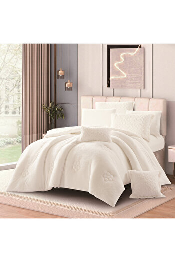 HOURS Horse Winter Bedspread, Fur and Velvet, Heavy Fill, Suitable for Single Bed Size 120 x 200 cm, 4 Pieces, 250 Stitches