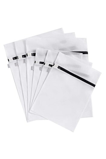 Generic 6 Pcs/Set Mesh Laundry Bags Reusable Washing Machine Bag Travel Laundry Bags for Dirty Clothes, Mes