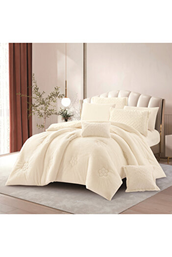 HOURS Horse Winter Bedspread, Fur and Velvet, Heavy Fill, Suitable for Single Bed Size 120 x 200 cm, 4 Pieces, 250 Stitches