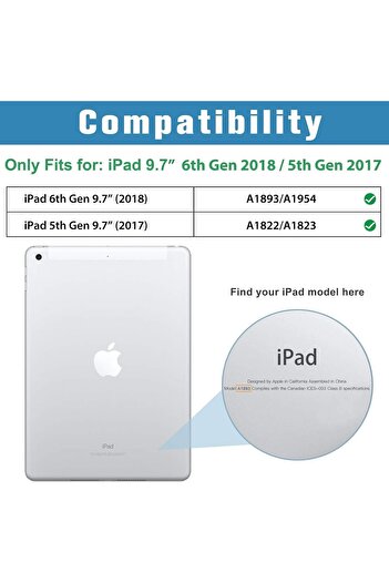 PROCASE غطاء iPad 9.7 (2018/2017) رفيع وخفيف الوزن مع ظهر شفاف للغاية - أخضر (TPU)